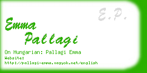 emma pallagi business card